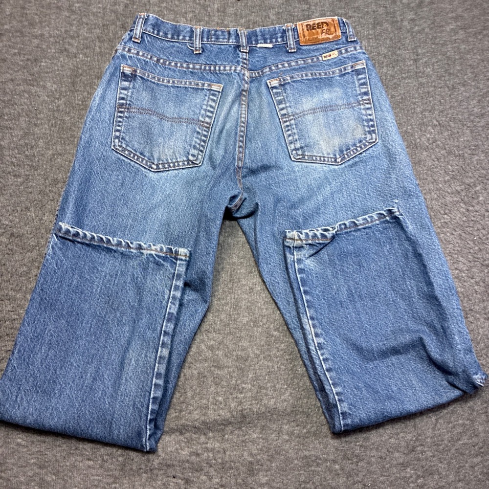 Reed FR Jeans Mens 34x30 Blue Flame Resistant HRC2 Workwear Distressed Welding